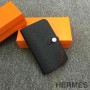 Hermes Dogon Duo Wallet Togo Leather Palladium Hardware In Black